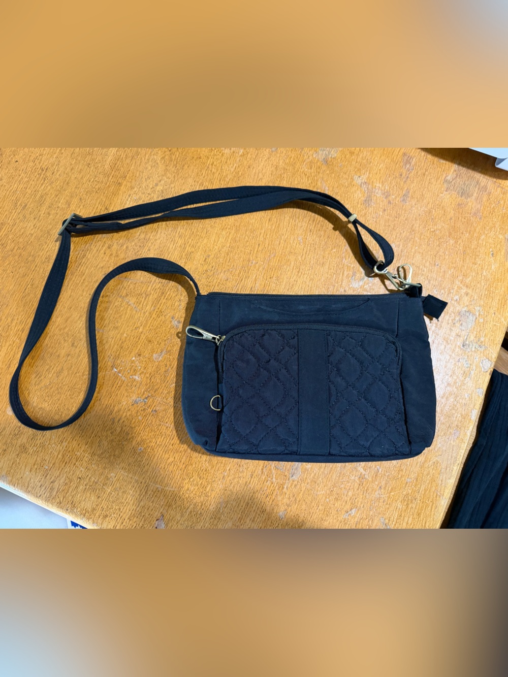 Travelon black crossbody anti theft bag
